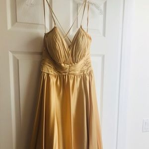 Silky golden dress